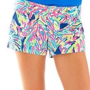 Lilly Pulitzer The Walsh Short in Indigo Palm Reader Sz 2